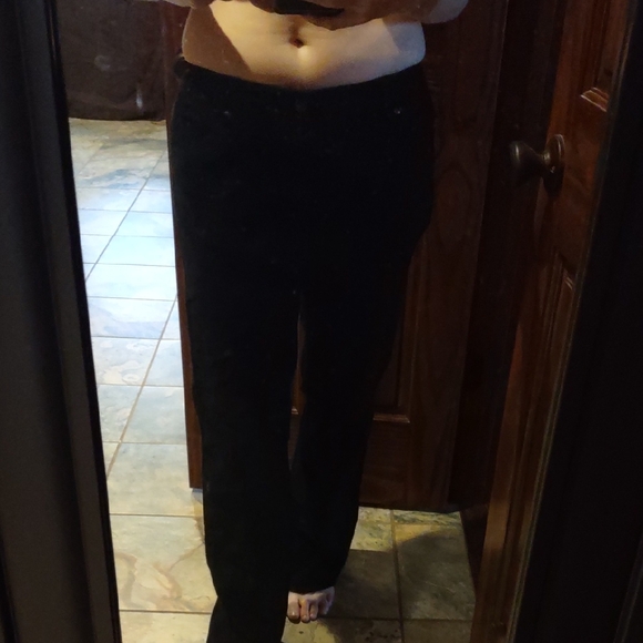 Tahari Corduroy Black Pants, Trousers, 8 - Picture 3 of 16